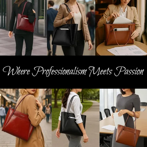 Vista 2 de Blofinche Carteras de Cuero Genuino para Mujeres Bolso Tote Grande de Hombro Bolso Vintage Real Grace para Trabajo Damas Laptop Viaje