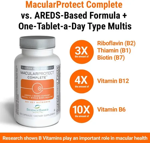Vista 7 de ScienceBased Health MacularProtect Complete - Suplemento de salud ocular AREDS 2 y multivitamínico diario - Más de 30 nutrientes con luteína