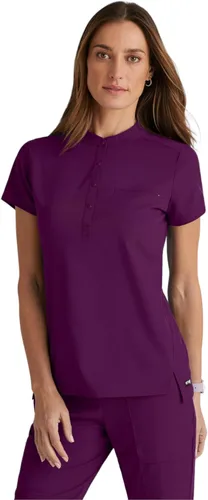 Vista 11 de BARCO Grey's Anatomy Spandex Stretch Direct - Camiseta médica para mujer, cuello a presión Bahama