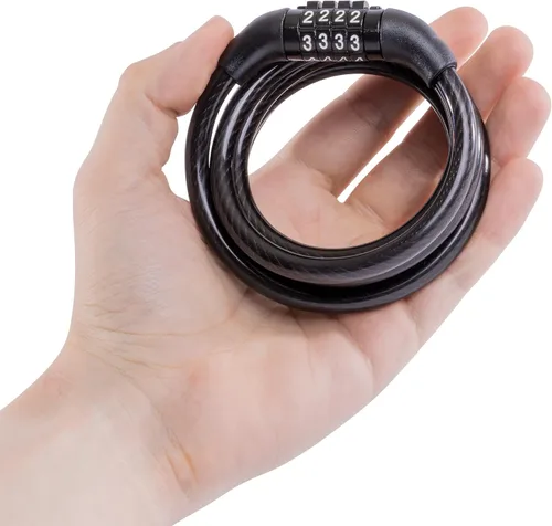 Vista 8 de Master Lock Cable de bloqueo de bicicleta con combinación Negro, 8143D