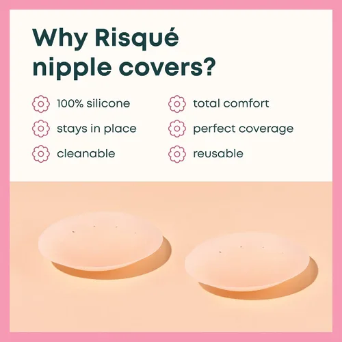 Vista 2 de Nipple Coverings Reusable Nipple Covers Silicone Adhesive Pasties for Women, Complete with a Travel Box for Convenience