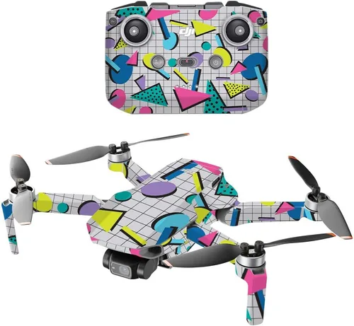 Vista 18 de MightySkins - Compatible con DJI Mini 2 Dron portátil - Negro abstracto Funda protectora de vinilo duradera y única Fácil de aplicar, quitar