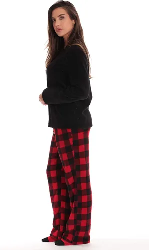 Vista 3 de Just Love - Conjunto de pijama para mujer de pantalÃ³n afelpado y medias a juego con frases