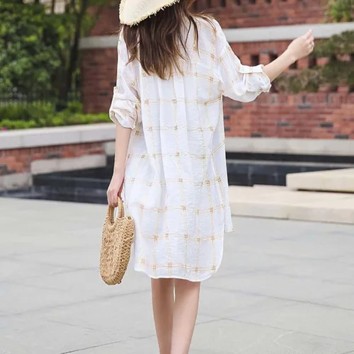 Vista 4 de Long Sleeve Shirts for Women Spring Summer Dressy Casual Button Down Plus Size Tops Office Work Blouses