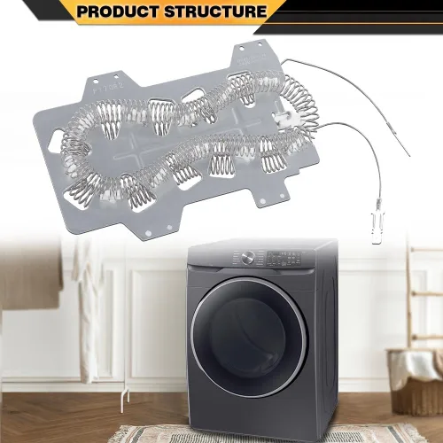 Vista 9 de CNNELL DC47-00019A Elemento calefactor de secadora compatible con Samsung Whirlpool Reemplazo 35001247