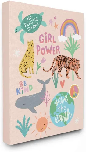 Vista 7 de Stupell Industries Nina Seven - Placa de pared con frases de poder para niña, ilustraciones de animales, 10 x 15 pulgadas