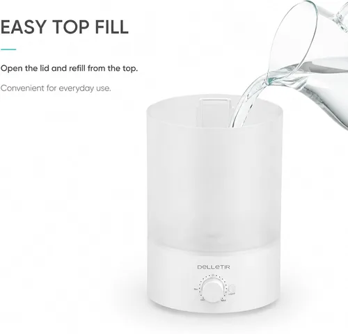 Vista 7 de Humidificadores de niebla fría para bebés, dormitorio, guardería, hogar y oficina Vaporizador ultrasónico súper silencioso, recarga superior