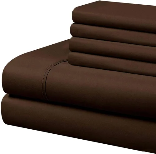 Vista 10 de Home Basics - Juego de sábanas de microfibra cepillada ultra suave de 4 piezas de 2.36 oz/m², hipoalergénico, individual, aguamarina