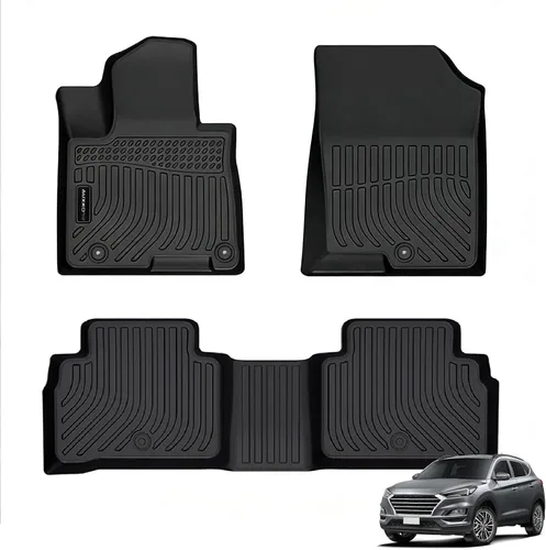 Vista 32 de Auxko Revestimiento de carga para todo tipo de clima, apto para Hyundai IONIQ 5 y 2025 IONIQ 5 N TPE 2022-2024, accesorios de alfombrilla de goma