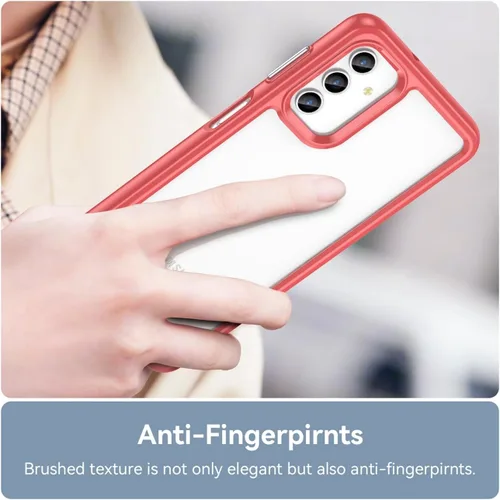 Vista 5 de Funda transparente para Galaxy A13 4G, Samsung A13 5G/Galaxy A04S con protector de pantalla HD, a prueba de golpes de policarbonato duro
