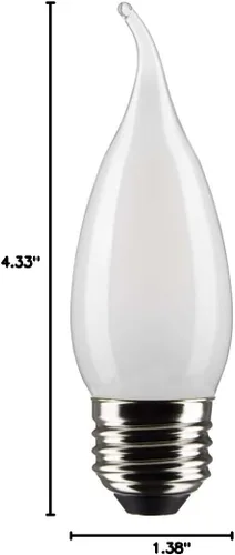 Vista 9 de Satco S21315 - Bombilla LED CA10 4W 927 esmerilada E26, 120 V, paquete de 6