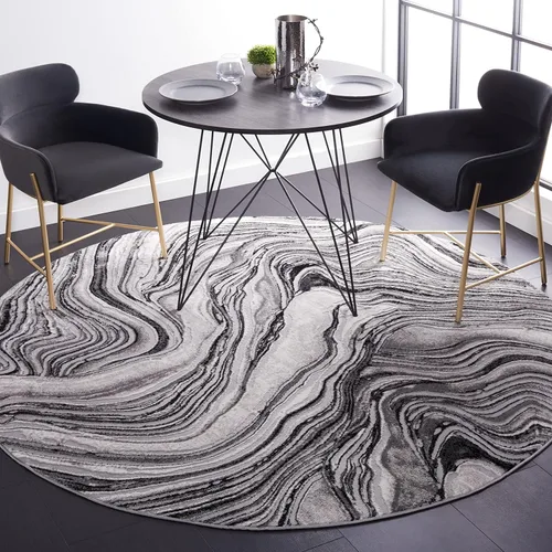 Vista 39 de SAFAVIEH Meadow Collection - Alfombra para pasillo, 2 x 7 pies, azul y gris, diseño abstracto moderno, no desprende pelusa y de fácil cuidado, ideal