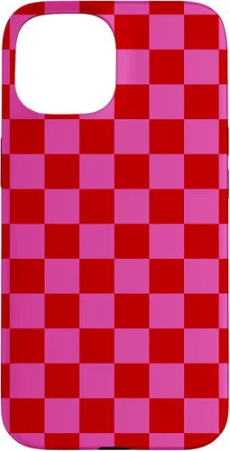 Vista 6 de Red Pink Checkered Checked Pattern Check Design #019 Case for iPhone 17