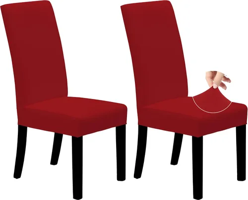Vista 40 de Easy-Going - Juego de 2 fundas elásticas para sillas de comedor, fundas para sillas de comedor, fundas para sillas Parsons para comedor, ceremonia