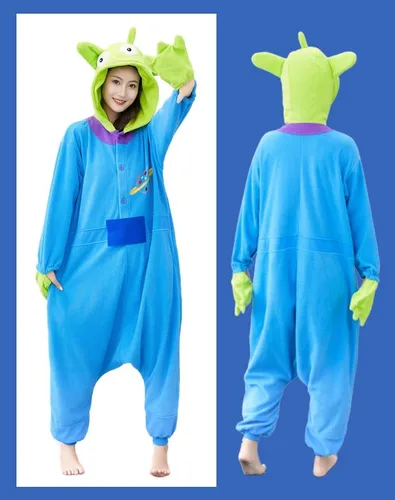 Vista 5 de xinhauli Disfraz unisex de animal para adultos, disfraz de pijama de una pieza para adultos, disfraz de Halloween y Navidad para adultos..