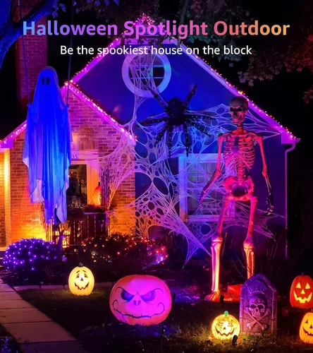 Vista 5 de SUNVIE RGBW - Focos de Halloween para exteriores de 12 W, luces LED