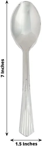 Vista 3 de Efavormart - Paquete de 125 cucharas de plástico resistente Chambury de 7 pulgadas, cubiertos de plástico para bodas, cumpleaños, ocasiones de lujo