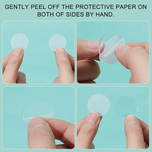 Vista 5 de FINGERINSPIRE 100 piezas de lámina de acrílico circular transparente de 1 pulgada, bases circulares en miniatura en blanco, disco de acrílico mini
