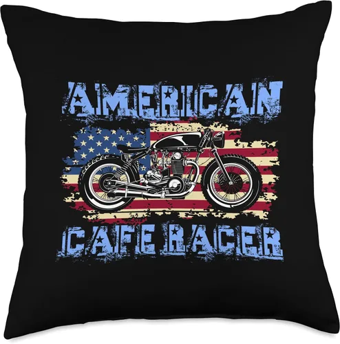 Vista 5 de American Cafe Racer Motorcycle Apparel and Merch American Cafe Racer Biker - Cojín para hombre, mujer, adulto, adolescentes, niños y niñas, 16 x 16