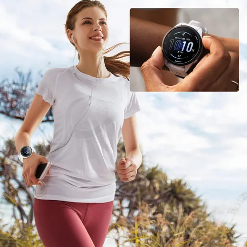 Vista 6 de Suoman 3+2 Pack para Garmin Forerunner 165 Protector de Pantalla, Puerto de Carga + [Antiarañazos] Película Protectora de Pantalla de Vidrio