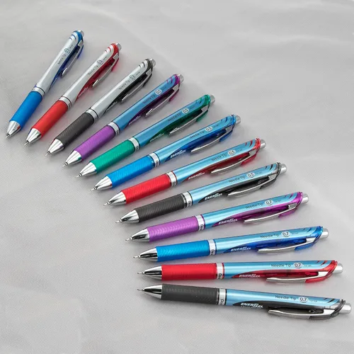 Vista 7 de Pentel EnerGel RTX - Bolígrafo de gel líquido retráctil, punta fina de 0.5 mm, punta de metal, tinta de colores surtidos, paquete de 5