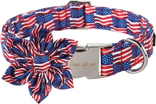 Vista 9 de Unique style paws Bandana para perro con bandera del Día de la Independencia, ideal para perros pequeños, medianos y grandes Bandana de tiburón
