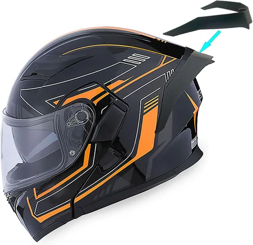 Vista 15 de 1Storm Casco modular de cara completa para motocicleta con doble visera abatible y protector solar: HB89 Flecha Azul