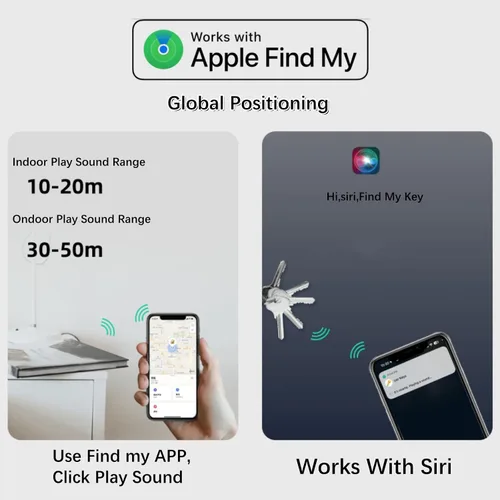 Vista 4 de Buscador de llaves inteligentes, solo iOS (no para Android), etiqueta de seguimiento de llaves inteligente Bluetooth, funciona para Apple Find My