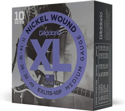 Vista 49 de D'Addario XL EXL157 - Cuerdas de níquel para guitarra eléctrica de 6 cuerdas, entonación perfecta, sensación consistente, durabilidad fiable