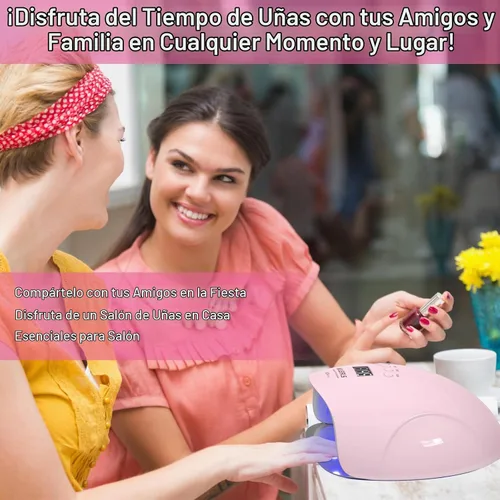 Vista 6 de NAILGIRLS Lámpara de uñas UV de 150 W para esmalte de gel, luz UV profesional de curado rápido para uñas de gel con 36 cuentas de lámpara, 4 veces