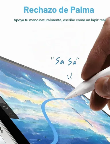 Vista 5 de Lápiz óptico para iPad 2018-2016, lápiz de carga rápida para iPad Negro2