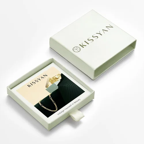 Vista 6 de KissYan Collar Figaro con dije y letra inicial para hombres y mujeres collar chapado en oro de 18 quilates con dije de monograma cuadrado letras