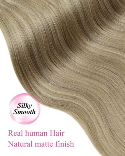 Vista 126 de YoungSee Extensiones de Cabello Humano con Cinta Balayage Extensiones de Cabello con Cinta Marrón Oscuro Extensiones de Cabello con Cinta Ombre