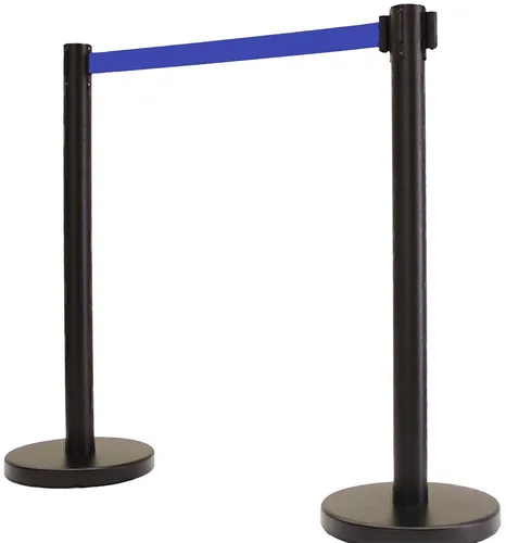 Vista 23 de VIP Crowd Control - Juego de barreras de seguridad con cinturones retráctiles, 91 cm de altura, cinturón de 198 cm y soporte de pared Cinturón