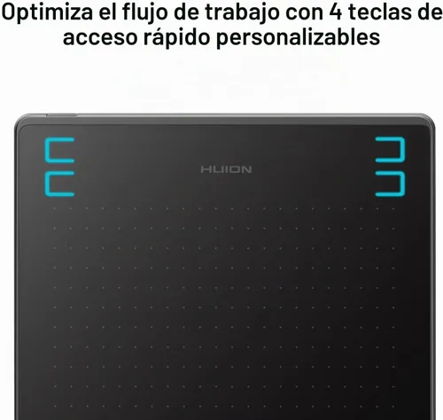 Vista 5 de HUION HS64 - Tableta de dibujo digital con lápiz capacitivo sin batería y guante HUION Artist para Linux, Windows, Mac y Android