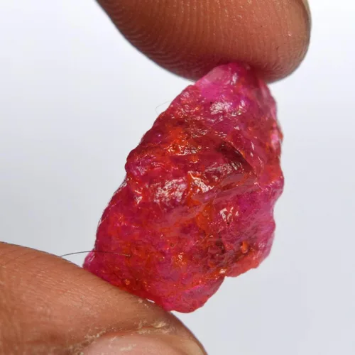 Vista 3 de Cristal curativo de rubí rojo, 10.00 quilates de rubí rojo crudo natural, piedra preciosa de rubí rojo sin calefacción, Gema, africano - rubí rojo