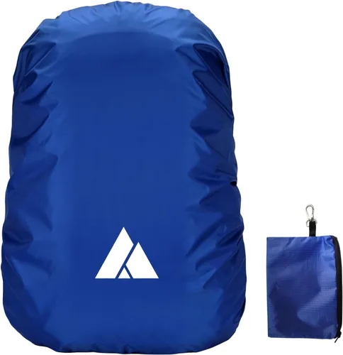 Vista 11 de Cubierta impermeable para mochila de lluvia (15-90L), cubierta de nylon resistente con sistema de cierre doble ajustable actualizado y bolsa