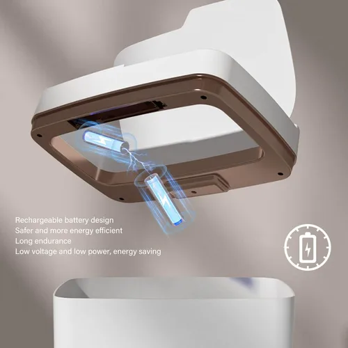 Vista 7 de Asixxsix Bote de basura de baño sin contacto, 18 L, 4.75 galones, con sensor de movimiento automático, funciona con pilas, delgado e inteligente