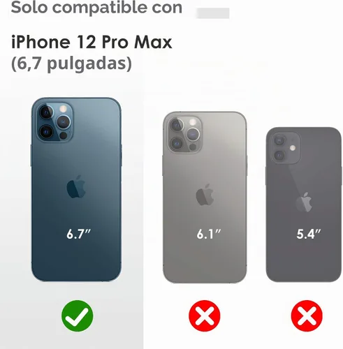 Vista 2 de LOHASIC Funda para iPhone 12 Pro Max, delgada de piel sintética de lujo, agarre antideslizante, resistente, a prueba de golpes, protección de cuerpo