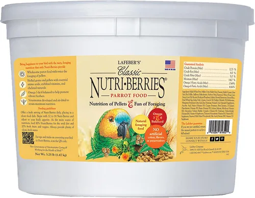 Vista 2 de LAFEBER'S Classic Nutri-Berries - Alimento para pájaros para mascotas, fabricado con ingredientes no transgénicos y de grado humano, para loros