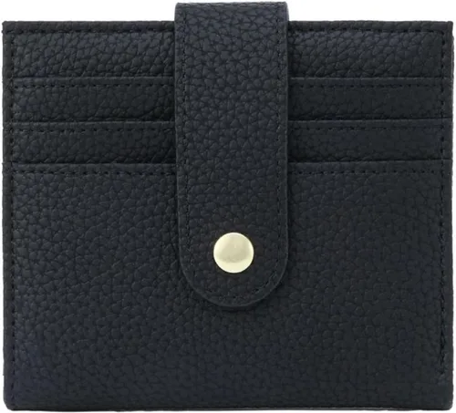 Vista 30 de Carteras de cuero para mujer con bloqueo RFID, billetera delgada, plegable, tarjetero con cremallera, bolsillo para monedas, ventana