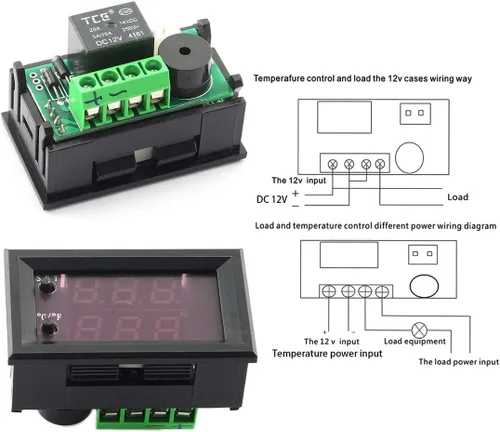 Vista 5 de DZS Elec Controlador de temperatura -50 a 110 Celsius (-58 a 230 F) DC 12V Módulo de interruptor de control de termostato programable