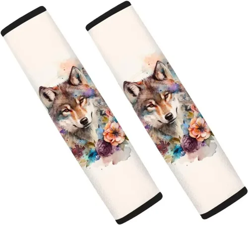 Vista 24 de LedBack Fundas para cinturón de seguridad de coche con diseño de bandera americana y camuflaje, paquete de 2, almohadilla universal para cinturón