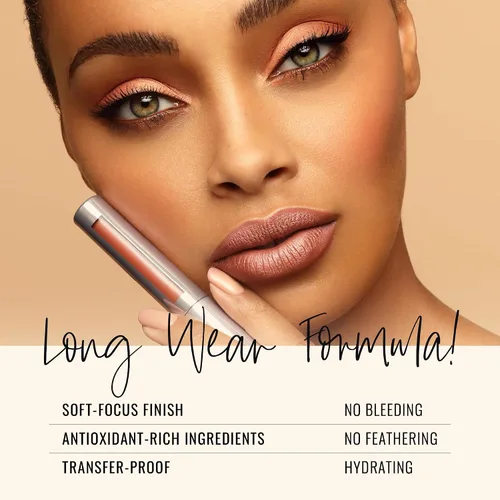 Vista 4 de Runway Rogue Lápiz Labial Líquido de Seda Glam, Lápiz Labial de Larga Duración Rosa Helado-Limonada, ‘Call Sheet