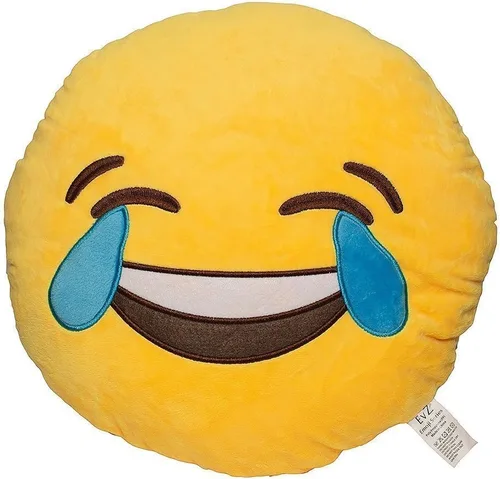 Vista 26 de Emoji Cara de Alienígena Cojín de Emoticón Relleno de Felpa Suave Almohada, Certificado Oficial, EvZ 31cm Gris