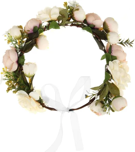 Vista 5 de Diadema Ddazzling diseño de flores diadema floral para bodas guirnalda festivales fotografía para mujer