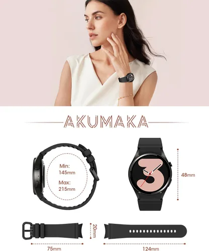 Vista 8 de Relojes inteligentes para hombres/mujeres, reloj inteligente Bluetooth de 1.26 pulgadas con monitor de frecuencia cardíaca, SpO2/sueño, más de 110