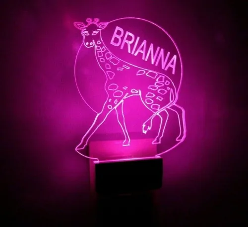 Vista 3 de Luz nocturna de jirafa con diseño de animales, multicolor, con enchufe LED, ultra delgada, suave al tacto, con sensor inteligente de atardecer a