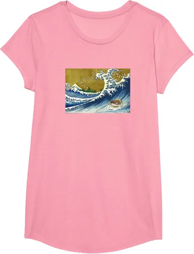 Vista 23 de Camiseta de surf japonés con diseño de erizo Azul Marino