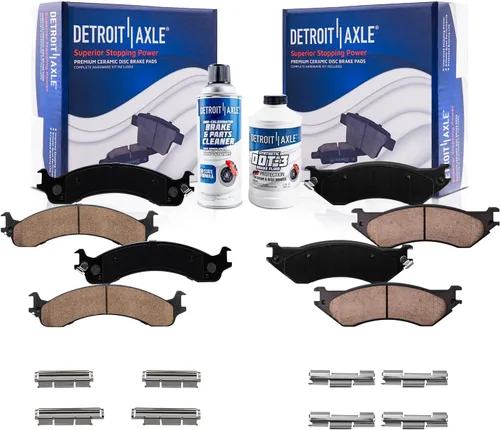 Vista 95 de Detroit Axle - Kit de freno delantero para Dodge Ram 1500 Durango Dakota Chrysler Aspen Dakota Driver Side Disco Freno Pinza de freno de cerámica